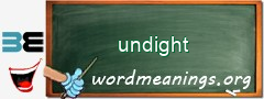 WordMeaning blackboard for undight